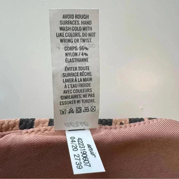 Aerie NWT Women’s Bathing Suit Triangle Top Only Zebra Animal Print Size XXL - Picture 5 of 7